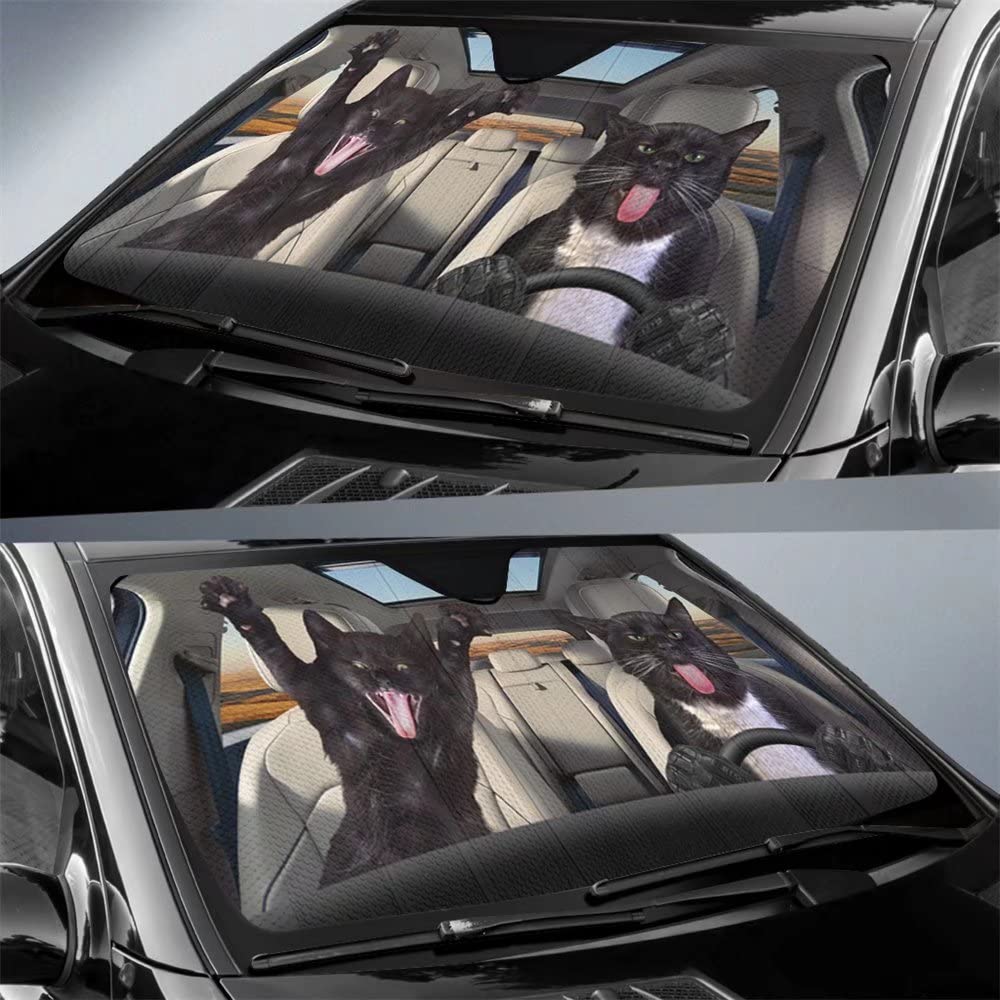 Amazon.com: JUMU Black Cat Car Driving Sun Shade,Family